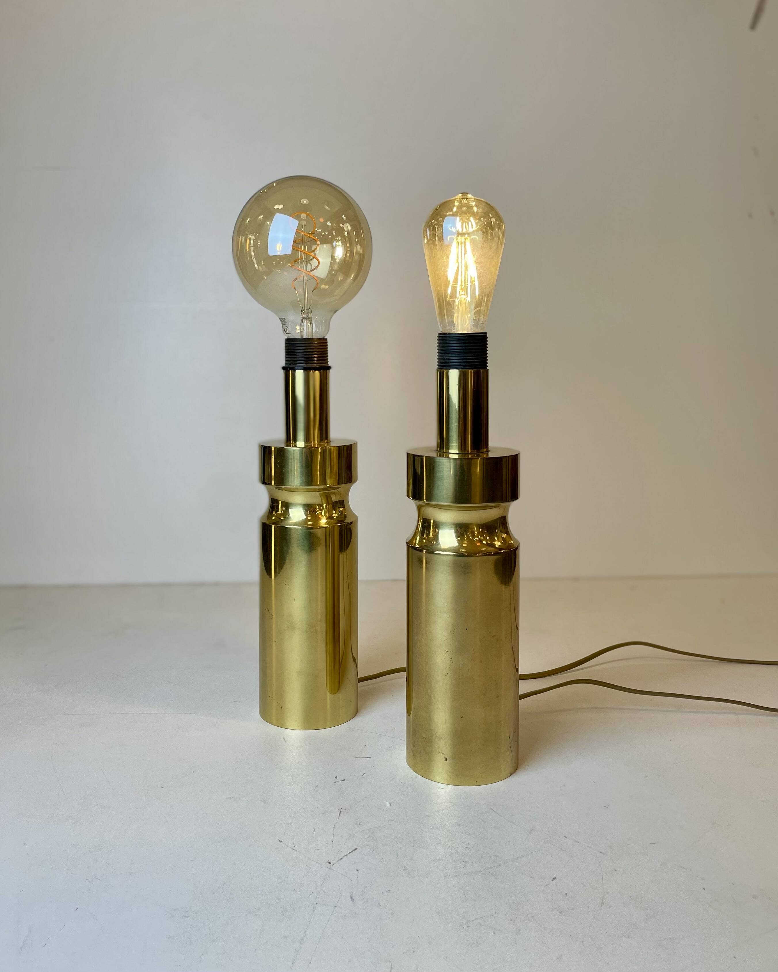Pair of Brass Table Lamp, 1970~80s