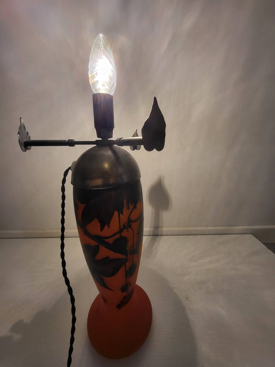 Lampe en verre- art nouveau