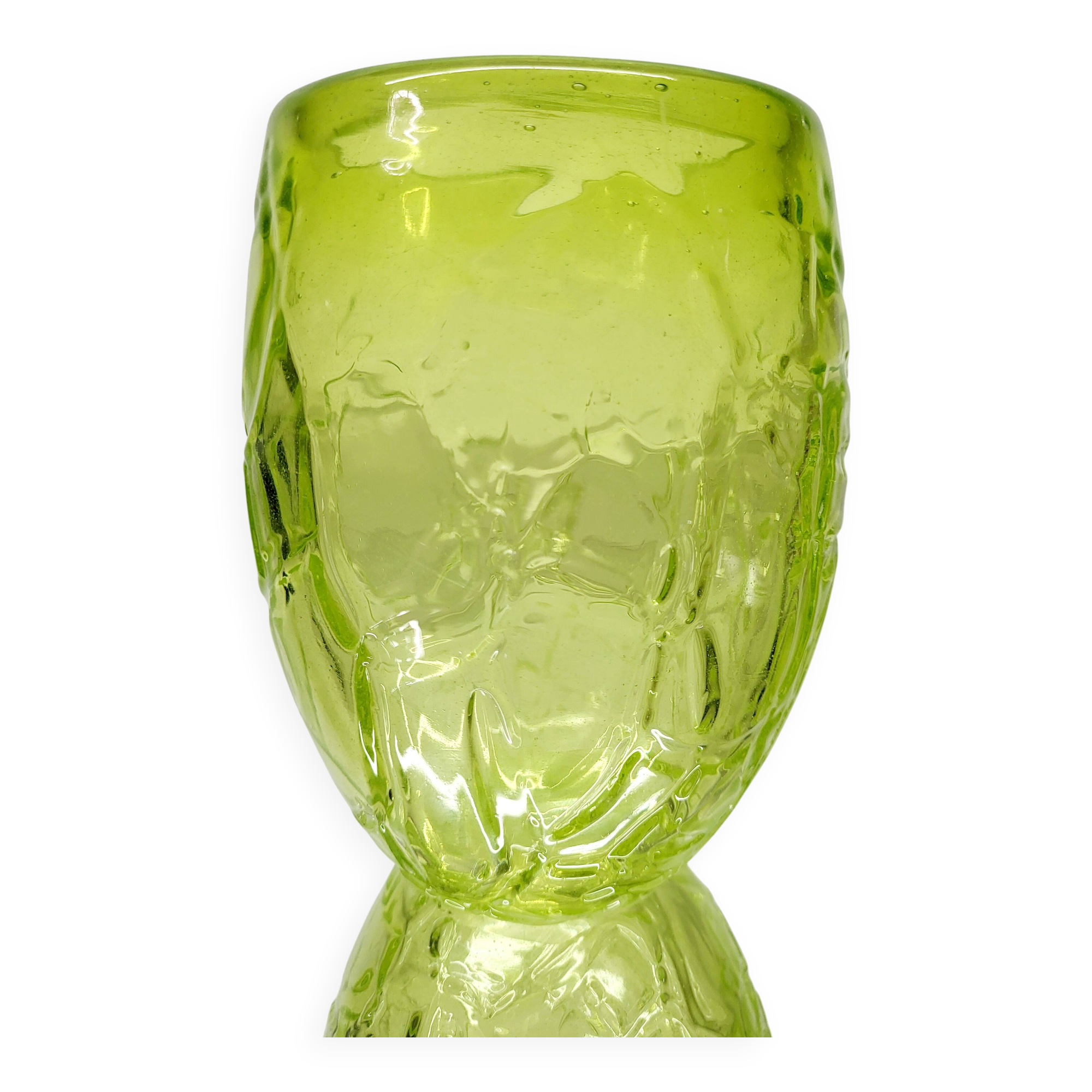 Vase Val saint lambert Studio Cristal, décor en relief