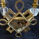 bronze and glass wall light Jules Leleu Art Deco