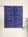Tableau texturé contemporain Bleu imprimé  Ref cobalt
