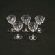 5 Old Small Liqueur Glasses In Engraved Baccarat Crystal