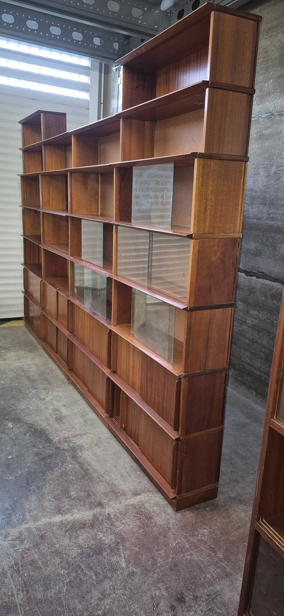 Large modular teak library – vintage Scandinavian design