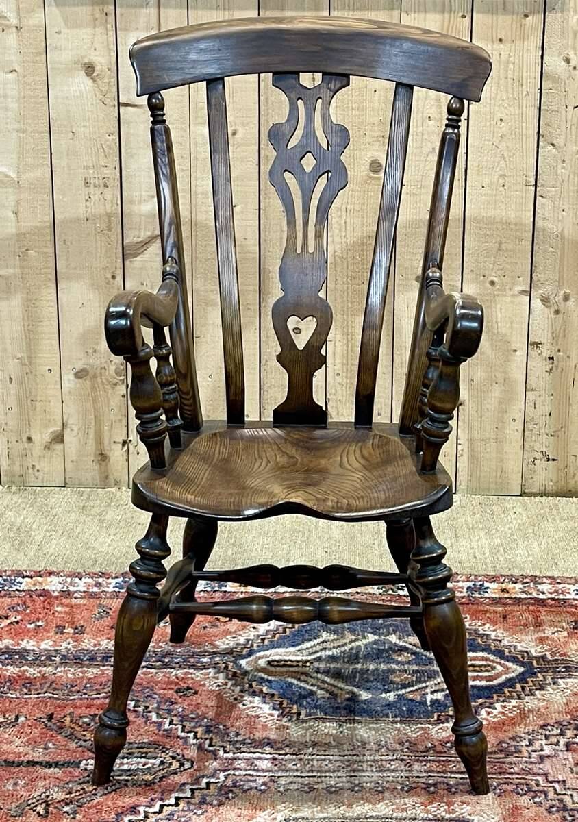 1950s English ash armchair