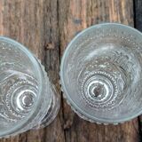 Verre a pied gravé véritable Bohème Tchécoslovaque