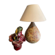 Ceramic lamp with floral decorations