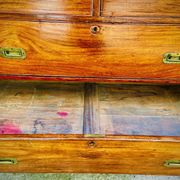 Commode de bateau en teck XIXe en deux parties