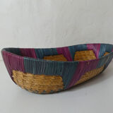 Vintage ethnic oval basket