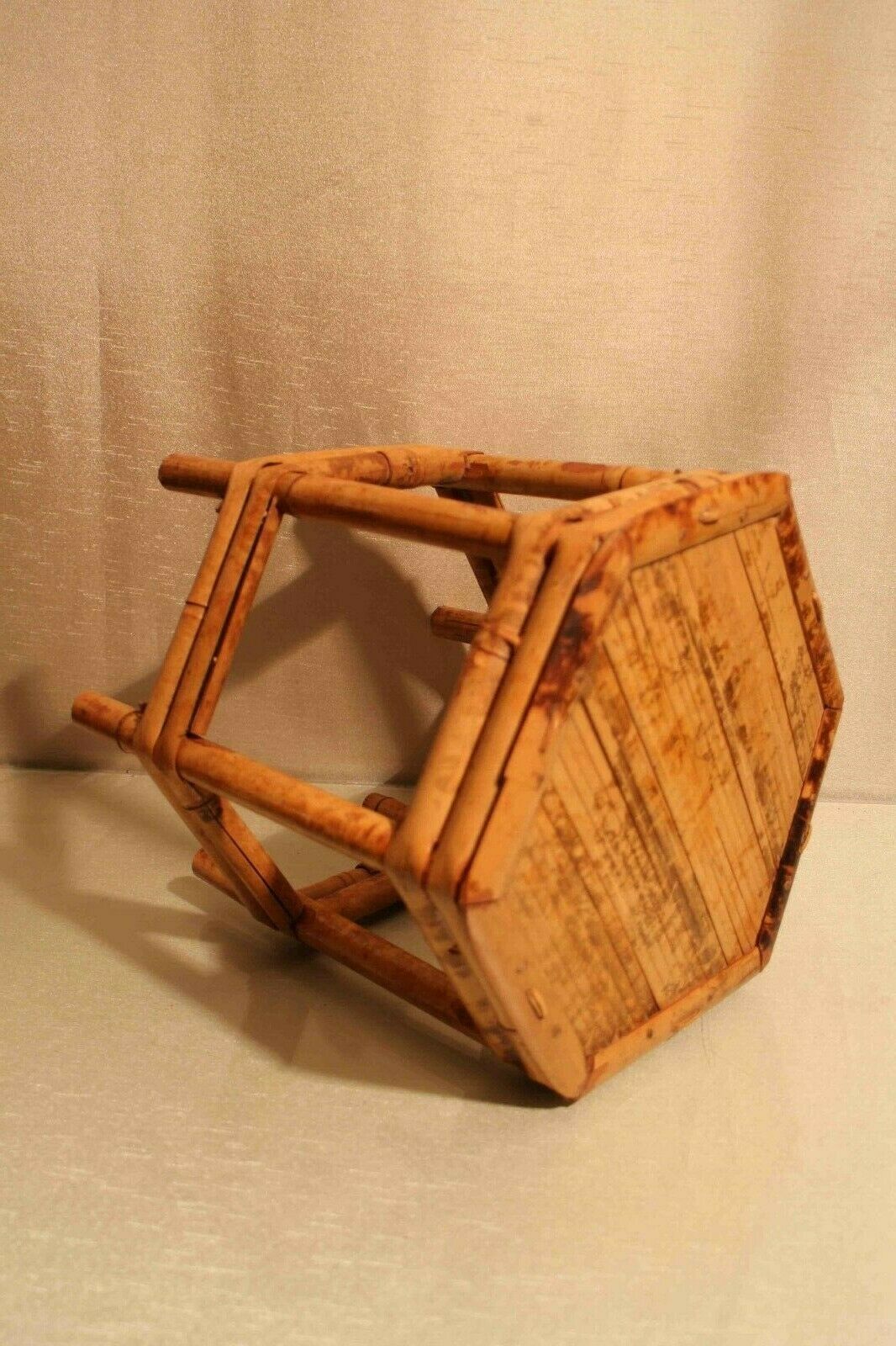 Support hexagonal porte-pot en bambou Extrême-Orient Chine Indochine