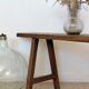 Large raw workshop bench with dowels - wabi-sabi spirit 175 cm