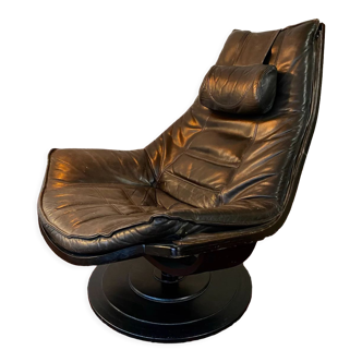 Leather armchair 80s