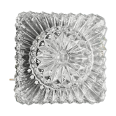 Plafonnier carré en verre ciselé
