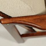 Scandinavian curly beige armchair mid century modern design by Z. Baczyk 1965
