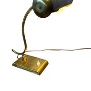 Vintage desk lamp in gilded brass / desk lamp / banker’s lamp