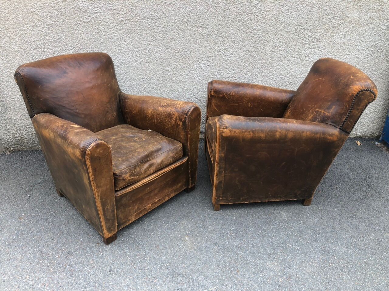 Pair of club armchairs 1920
