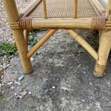 Bookcase Vintage rattan shelf