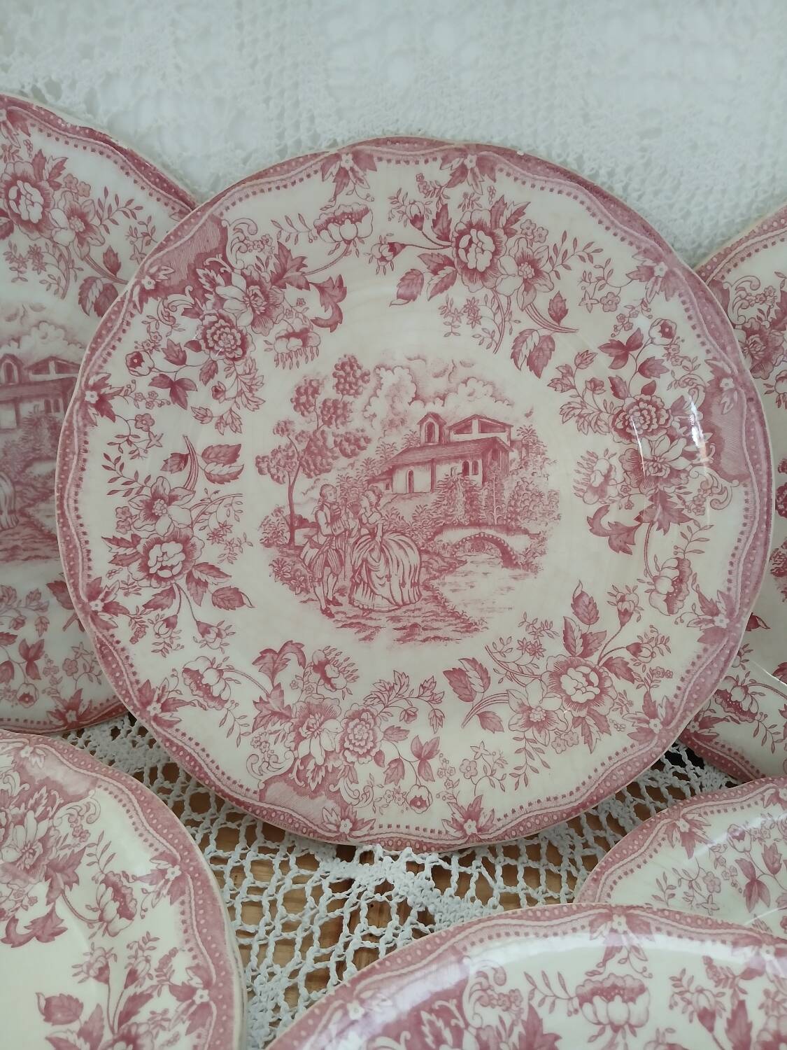 10 antique dinner plates