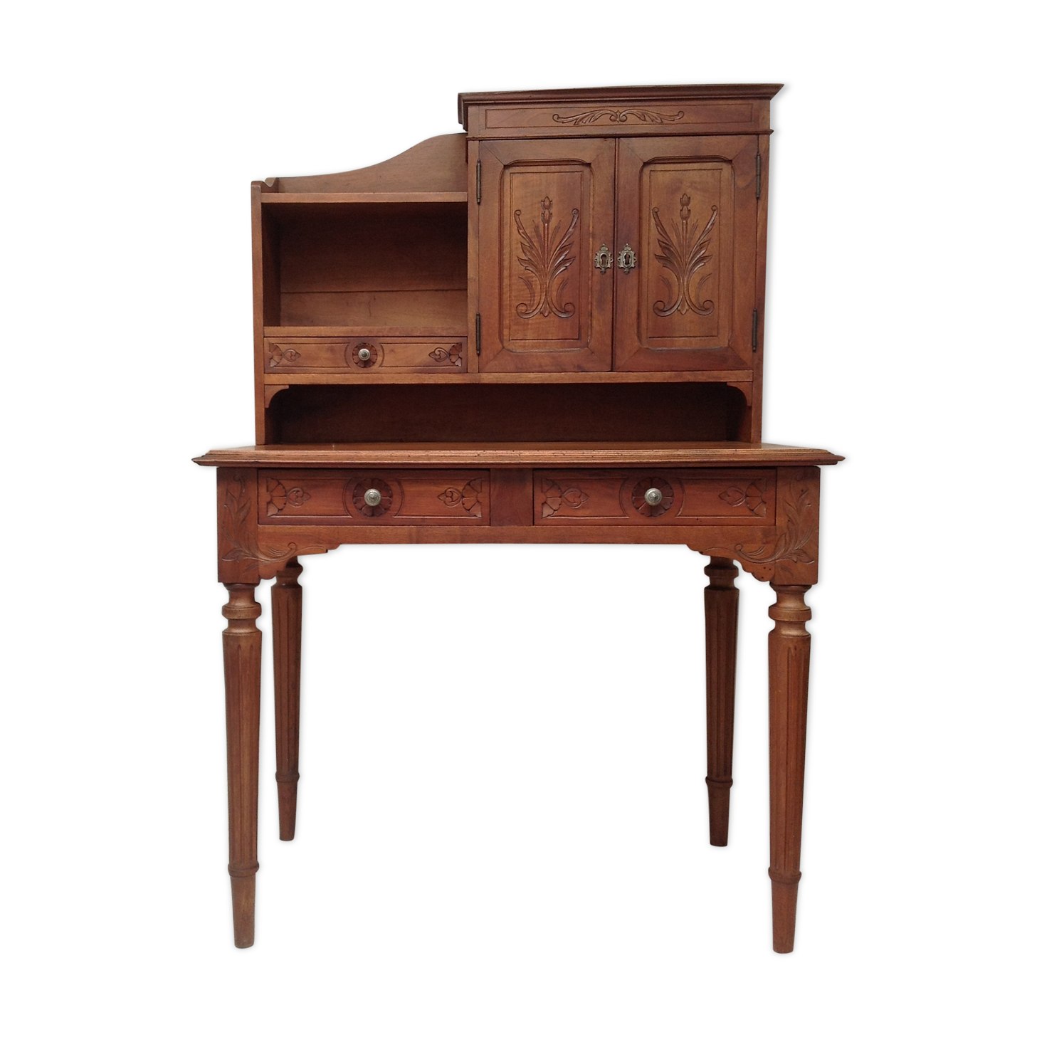 Secretary carved wood