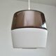 Suspension en verre fumé Peill & Putzler des années 1960, moderne du milieu du siècle, moderniste | lampe de plafond vintage MCM en bloc de couleur violet améthyste