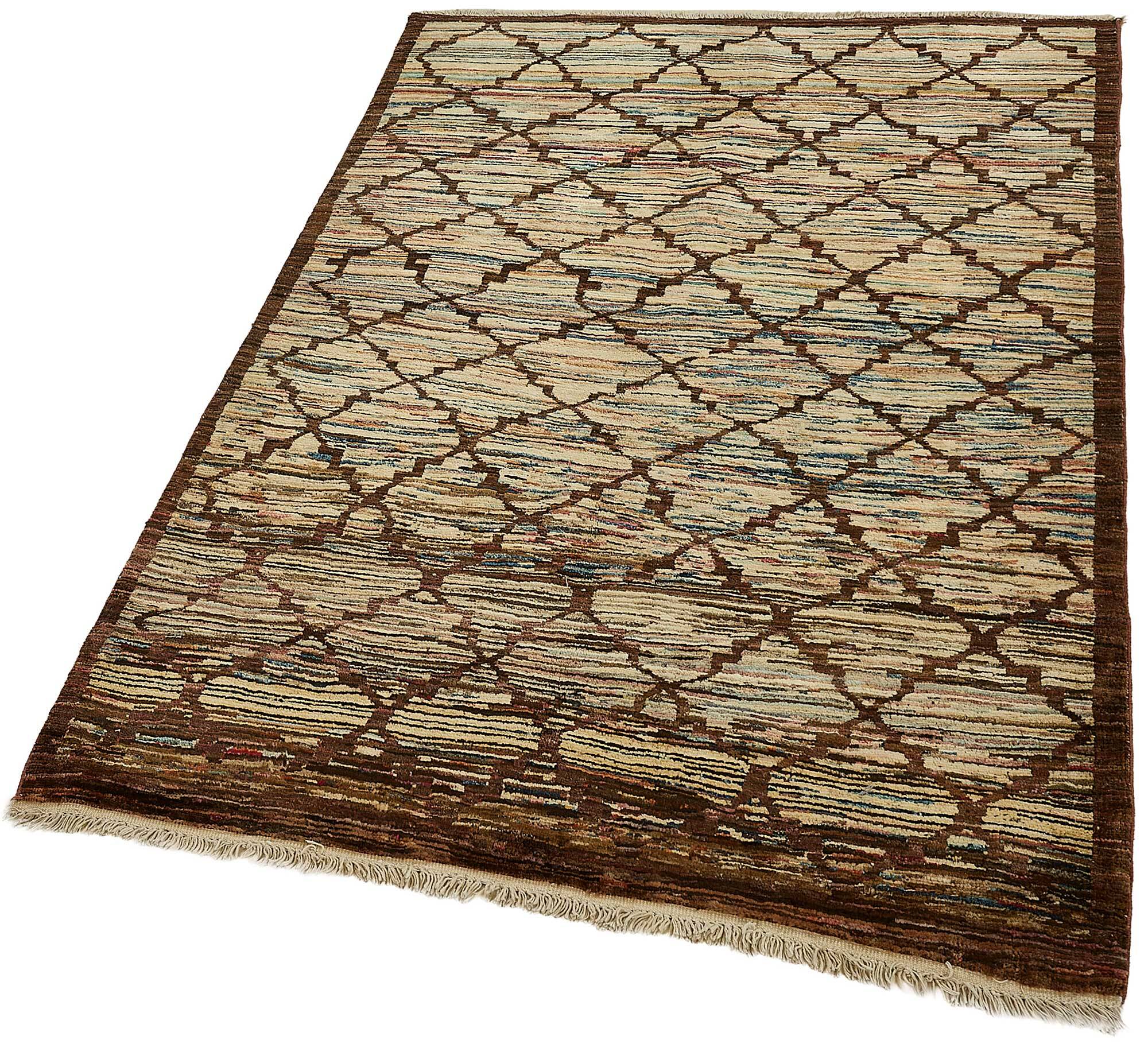 Turkish Handknotted Wool Oushak Rug 101 cm x 143 cm