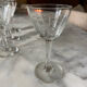 Set of 10 art deco cut glasses