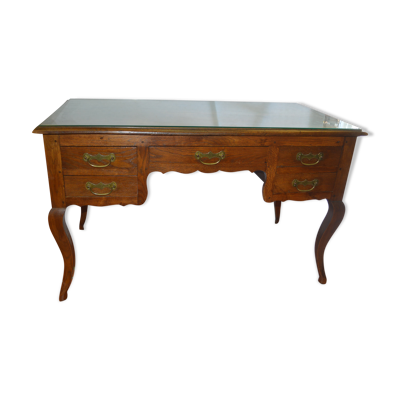 Bureau en chêne avec 5 tiroirs