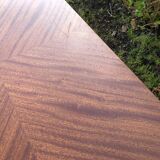 Vintage extendable wallet table in teak and beech.