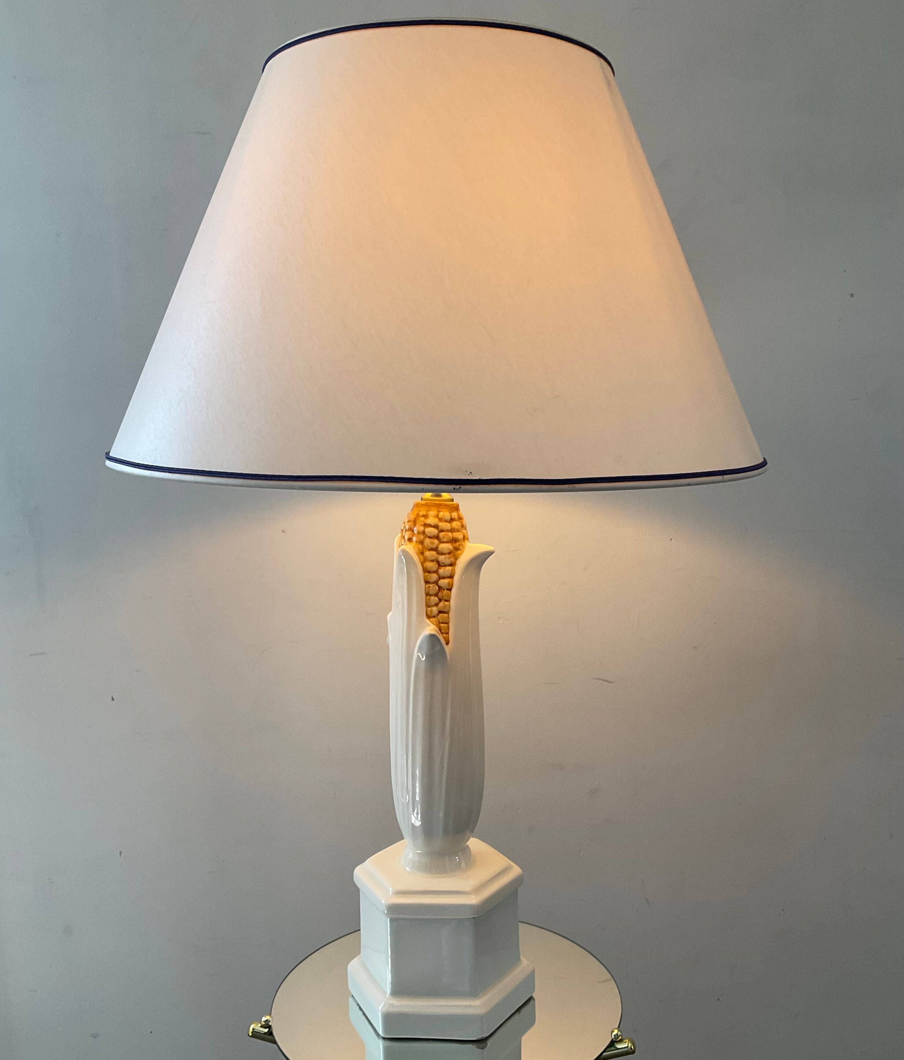 Vintage ceramic cob lamp 70s