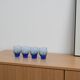Set of cobalt glasses, Danish design, 1970s, manufactured in Denmark