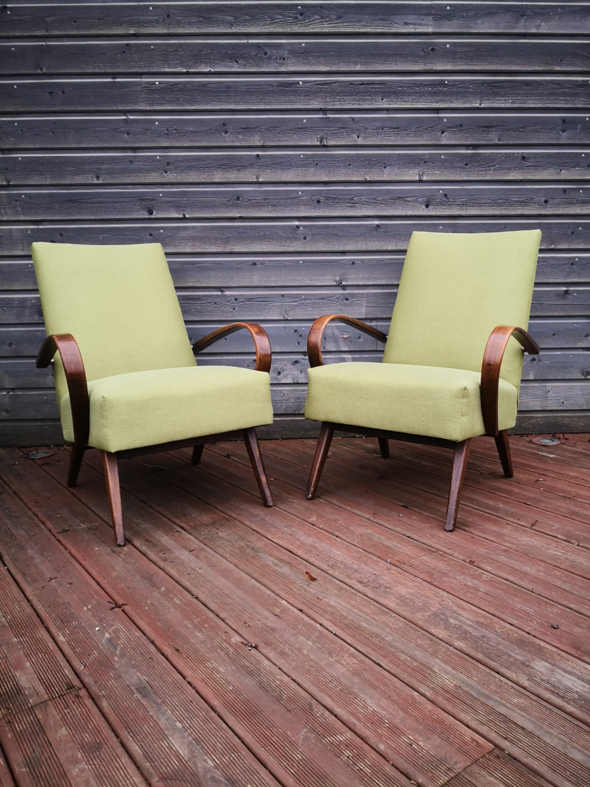 Pair of vintage Czech armchairs, Scandinavian style, 50s