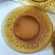 Vereco Sunflower amber plates – 8 vintage pieces (4 dinner plates, 4 dessert plates)