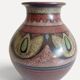 1970s Spanish Hand-Painted Studio Pottery Vase with Mediterranean Motifs