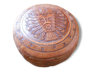 Ottoman ou pouf en cuir vintage,  Amérique du Sud,  Inca Aztèque, déco ethnique.