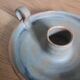 Ceramic cellar rat candle holder signed