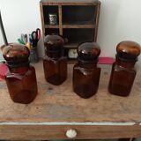 Set of 4 vintage jars 70s