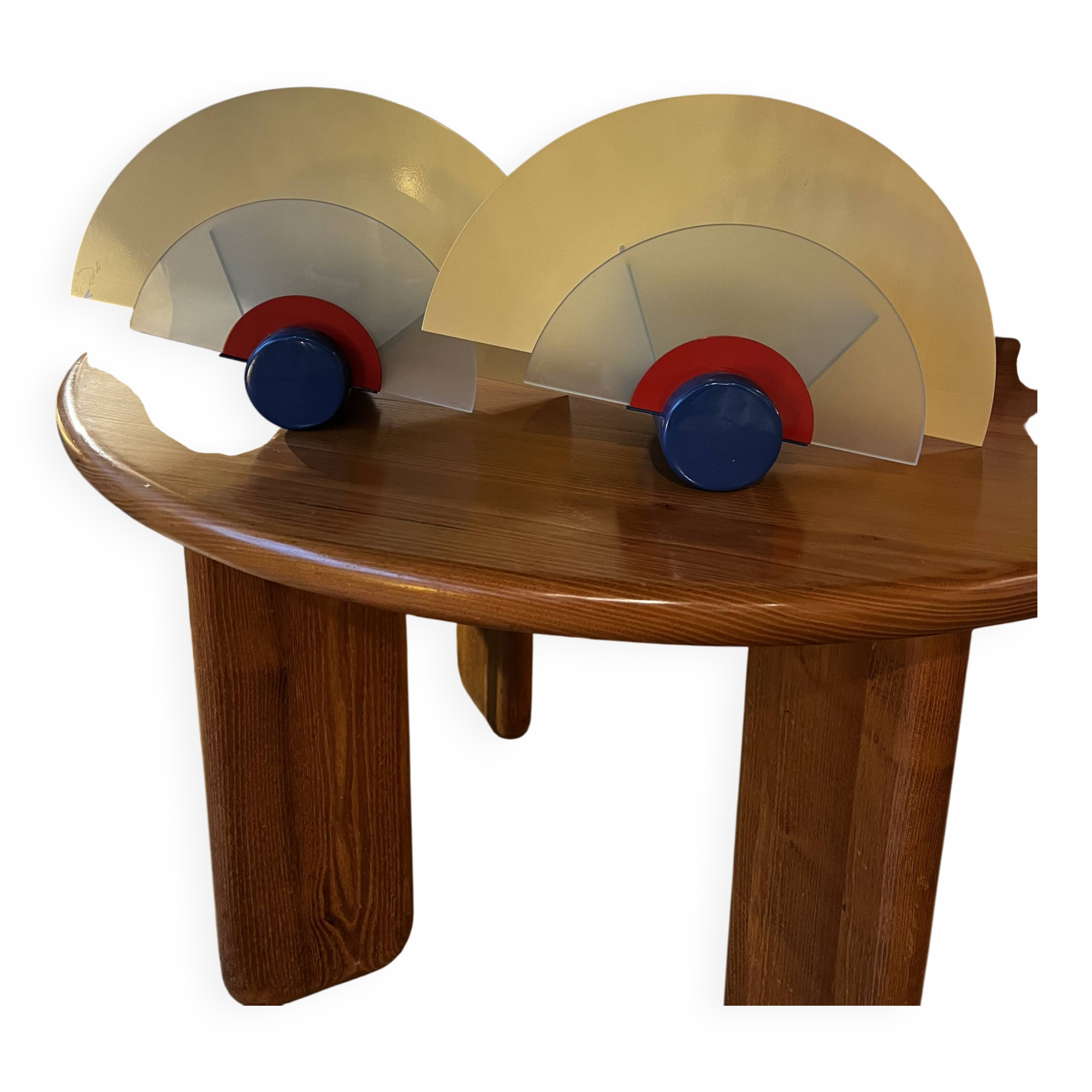 Pair of wall lights, Arlus, 1980