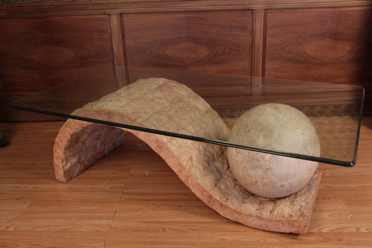 Mactan Stone Coffee Table By Magnussen Ponte, 1980s