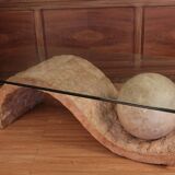 Table Basse En Pierre De Mactan Par Magnussen Ponte , 1980s