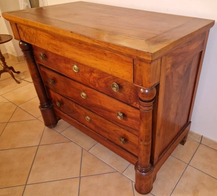 Antique walnut commode Provincial Empire period (circa 1800–1820)