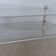 Large Hollywood Regency coffee table Lucite Brass double top 70s