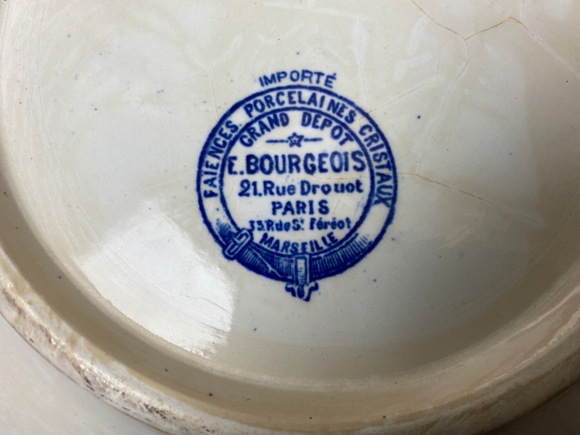 Iron earth vegetable XIX stamped "Le Grand Dépôt, Emile Bourgeois"