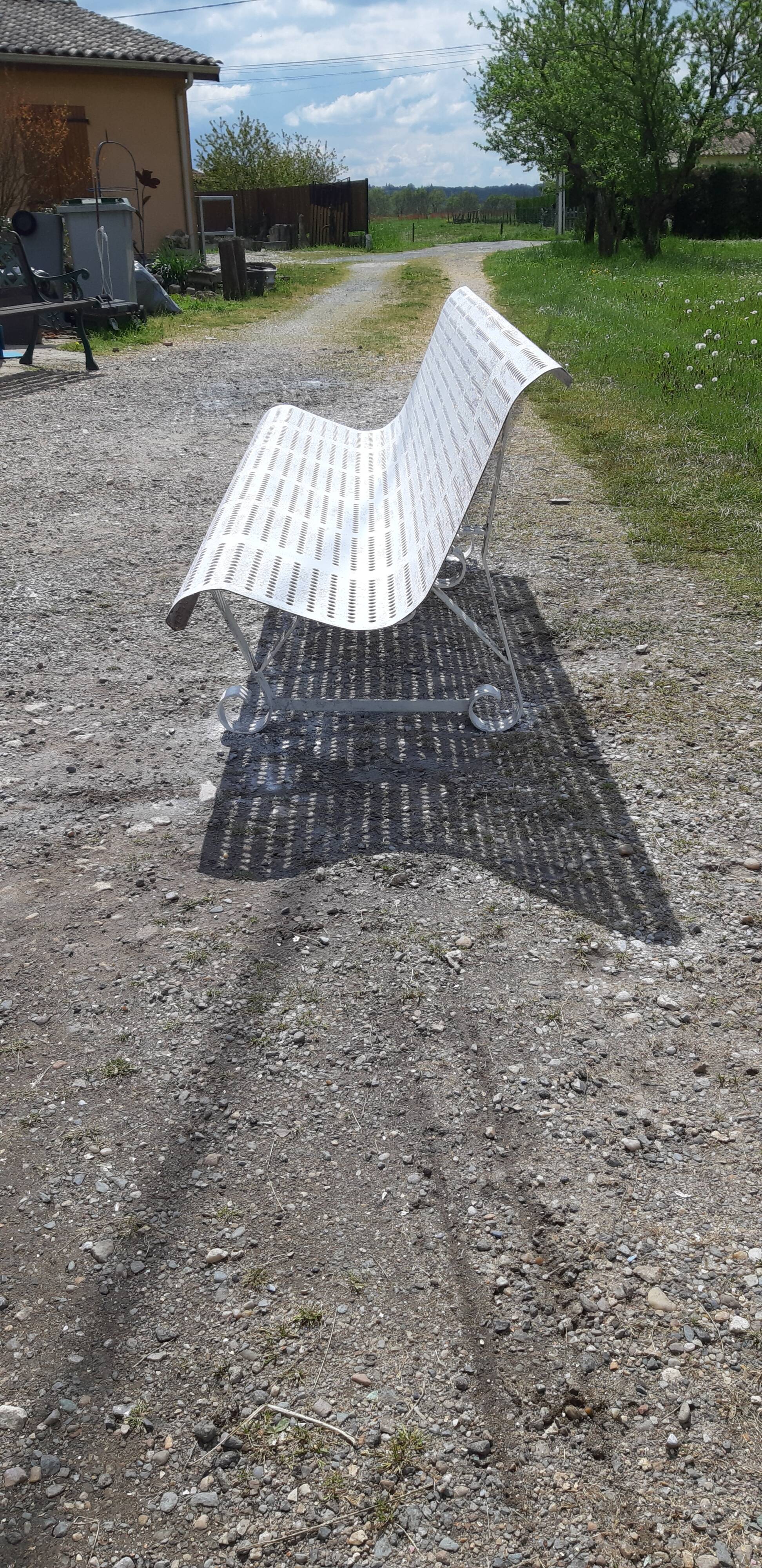 Wrought Iron Bench from the 50s by René Malaval