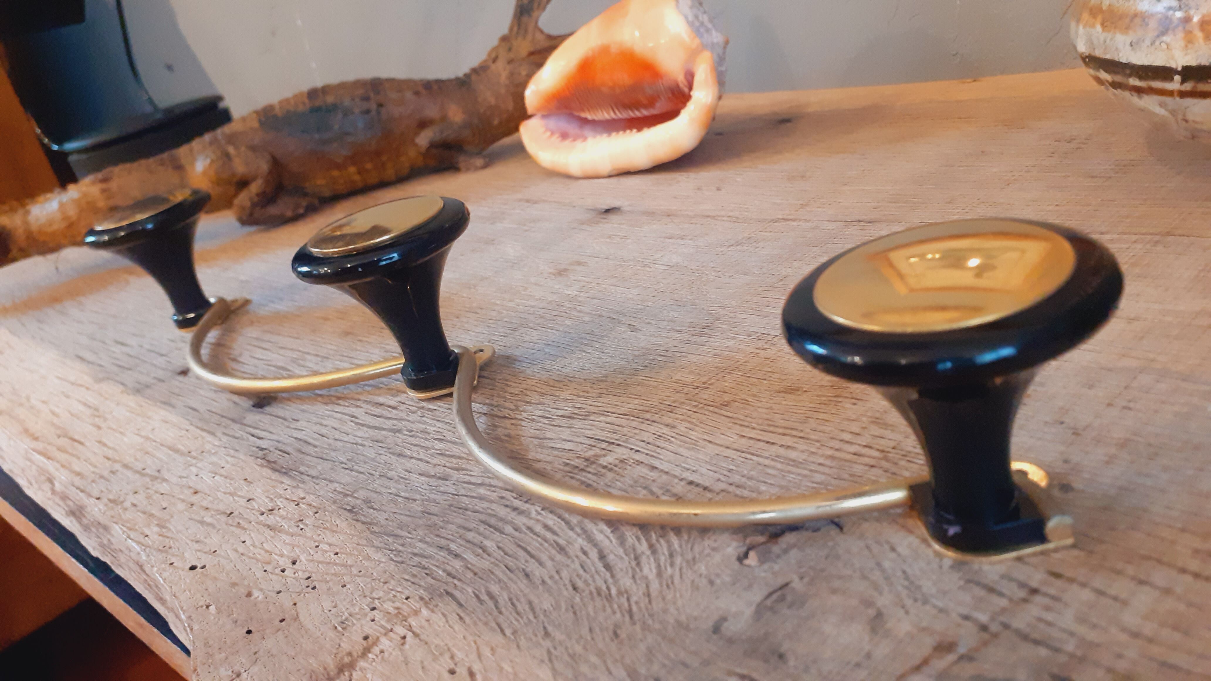 Coat rack, 3 vintage hooks year 50