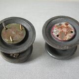 Set of 2 cast iron metal door handles 7.3 cm old door locksmith