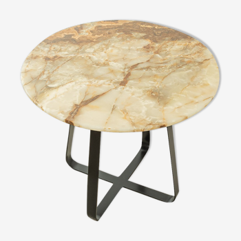 Table à manger en marbre onyx, Ø 100 cm