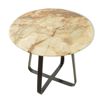Onyx-Marble Dining Table, Ø 100 cm