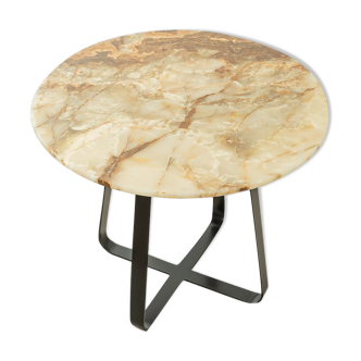 Table à manger en marbre onyx, Ø 100 cm