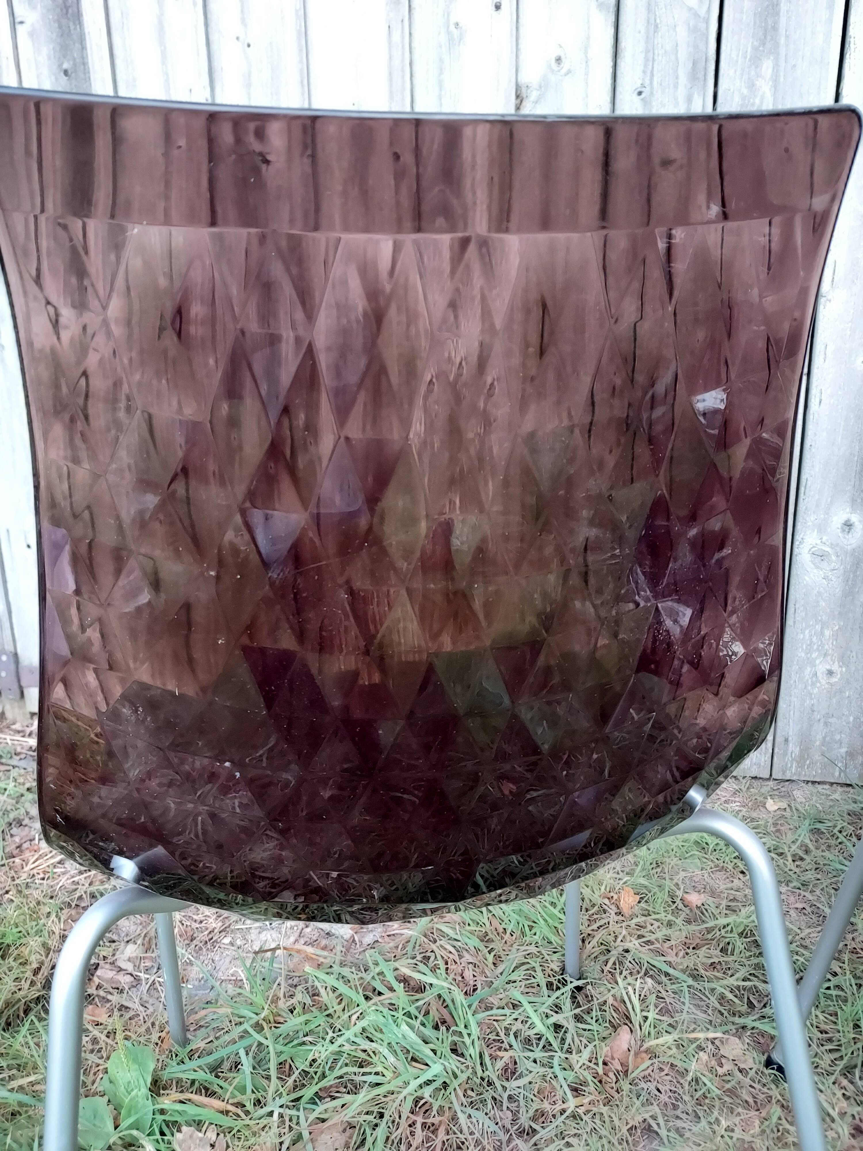 Set of 4 Calligaris ice chairs