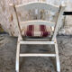 Chaise pliante enfant bebe bois et assise tissu vintage