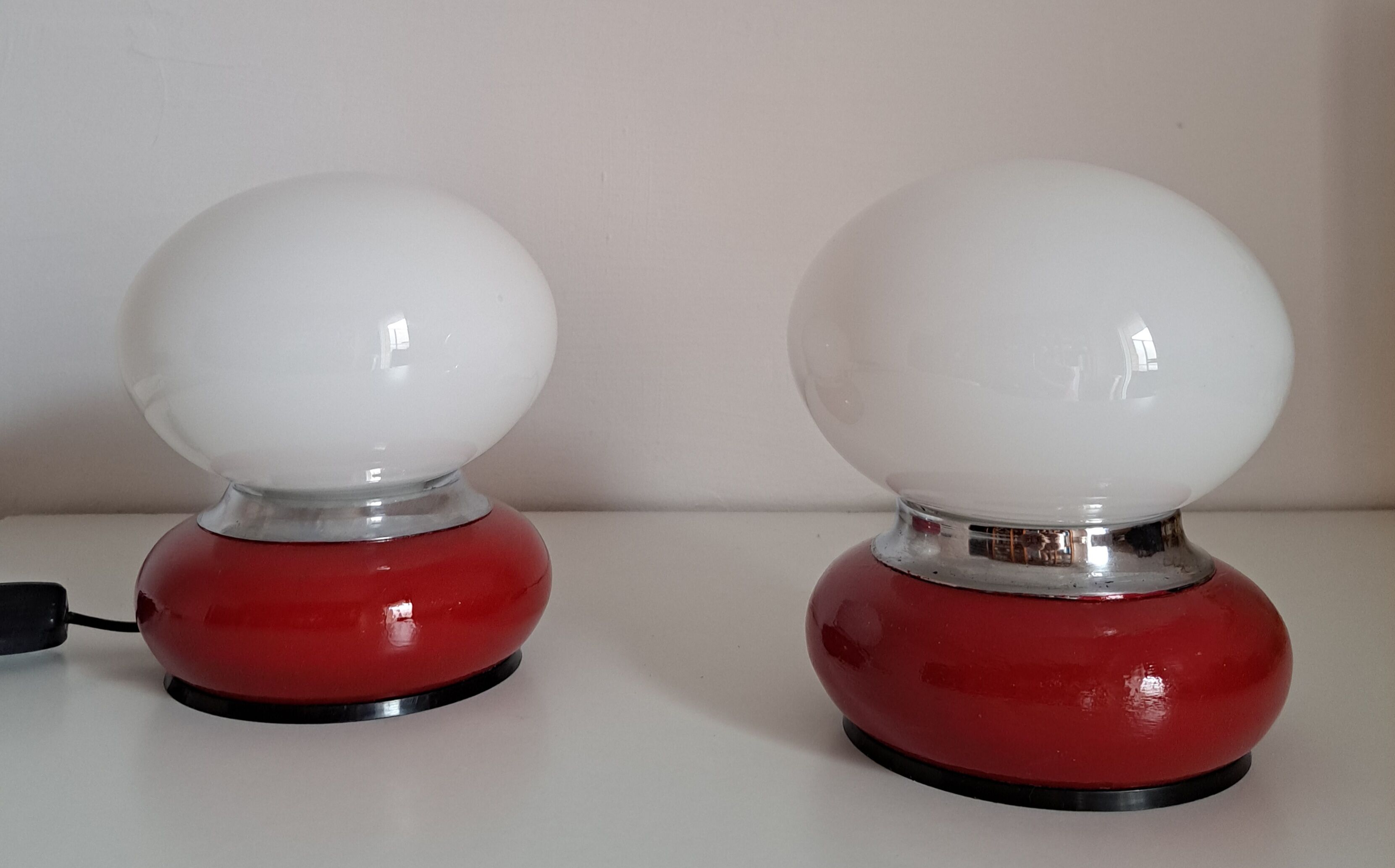 Pair of vintage bedside lamps